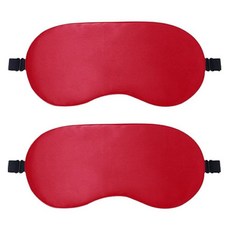 輕盈簡約貼合遮光眼罩 紅色, 1入, 2個