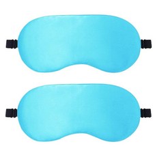 輕盈簡約貼合遮光眼罩 天藍色, 1入, 2個