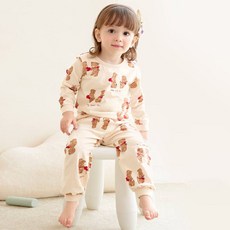 unifriend 兒童愛心小熊有機截面9件套上下