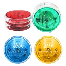 agaplus 閃亮星星搖擺LED溜溜球4件組, 紅色 + 藍色 + 黃色 + 綠色, 1套