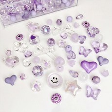 MaDaKkuMi 色彩繽紛大容量裝飾小卡材料 50g, 紫色, 1套