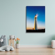 타공판닷컴 UV 프린팅 고요한 빛의 등대 타공판 800 x 1200 mm, 혼합색상, 1개