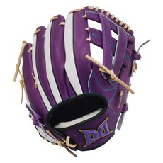 DAVID 大衛 內野手套 PS iF-43 PP WT 24 右投用, 1個, 紫色 + 白色
