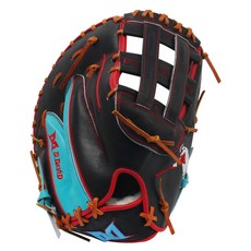 D.David 一壘手手套 右投用 PA HS(BK/SB)F 24, 1個, 黑色 + 天空藍