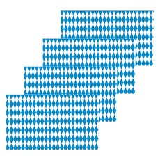 Market Pio 廚房鑽石圖案一次性桌布 Type 1, 4個, 1入