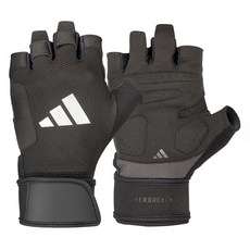 adidas 愛迪達 Fitness-關閉 強力訓練健身手套 雙手穿戴, 1個, 黑色