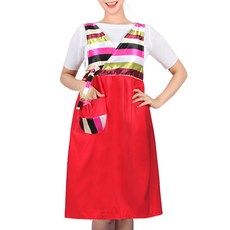 韓服圍裙 L, 紅色, 1個