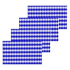 Market Pio 廚房菱格紋一次性桌巾 類型5, 4個, 1入