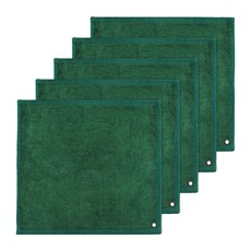 SOFT TOUCH 多功能半竹纖維擦手巾, 綠色, 5個