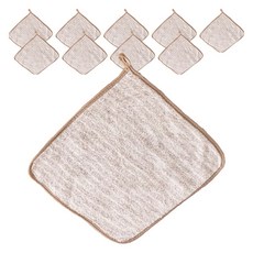PEONIST 廚房抹布 手帕 擦拭布, 棕色, 10個