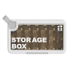 메이크마인 아침 점심 저녁 7일 휴대용 약통 케이스 화이트, 1개