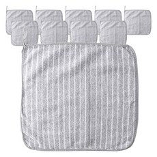 PEONIST 廚房抹布 手帕 擦拭布, 灰色, 10個