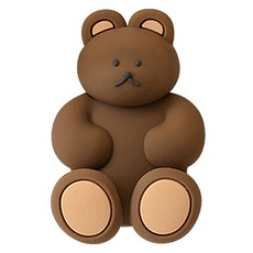 도낫도낫 실리콘 칫솔걸이, 브라우니, 1개