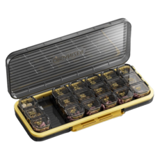 메이크마인 프리미엄 요일별 휴대용 약통 케이스 블랙, 1개