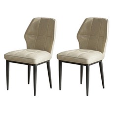 로드퍼니처 코지 철제 의자 방문설치, 크림, 2개