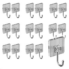 리얼피키 다용도 칼라 벽걸이 후크 걸이 A타입, 투명, 17개