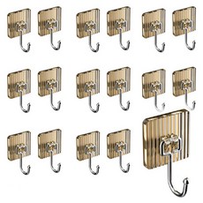 리얼피키 다용도 칼라 벽걸이 후크 걸이 A 타입, 골드, 17개