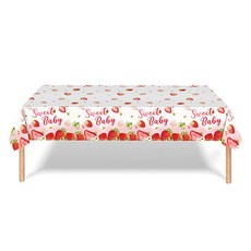 Market Pio 居家派對草莓一次性桌布 類型2, 3個, 1入