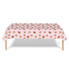 Market Pio 居家派對草莓一次性桌布 類型1, 3個, 1入
