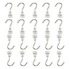超強力釹磁鐵掛鉤 12mm TJ10T, 銀色, 20個