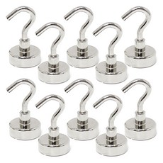 釹磁鐵掛鉤 TJ10T 20mm, 銀色, 10個