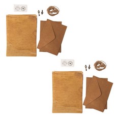 만들하비 고급 크래프트 빈티지 편지지 봉투 포장 세트, 잉크스탬프(편지지), 랜덤발송(스티커), 2세트