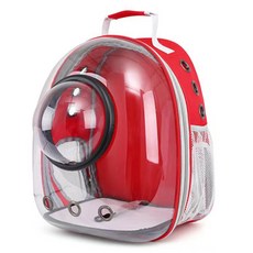 FUTUROLAB 貓用透明外出移動包, 紅色, 1個