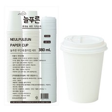 NEULPUREUN 無印刷紙杯蓋組 380ml, 1套, 100入