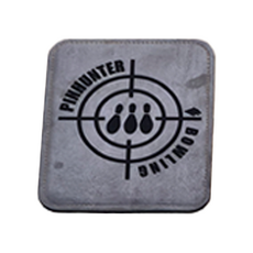 PINHUNTER 頂級牛皮標靶高爾夫球巾, 1個, 灰色