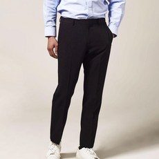 Tradclub 男士基本款錐形側邊鬆緊帶西裝褲
