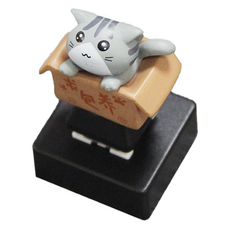 日喜可愛貓外接電腦電源開關灰貓2m, 1個