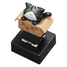 Daily Joy 可愛貓咪外部電腦電源開關 黑貓 2m, 1個