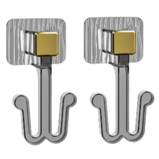 스타리움 무타공 실내화 욕실화 거치대, 그레이, 2개