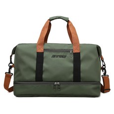 위드웨일 여행 피트니스 스포츠 더플백, 카키, 1개