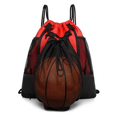 마켓감성 볼가방 스포츠 백팩, 레드, 1개