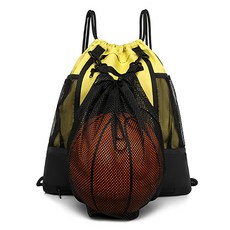 마켓감성 볼가방 스포츠 백팩, 옐로우, 1개