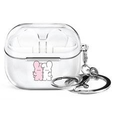 아이무이 포소미 삼성 갤럭시 버즈3 버즈3프로 공용 투명 키링 케이스, 단짝, 1개