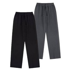 트래드클럽 남성용 세미 와이드 슬랙스 바지 2P