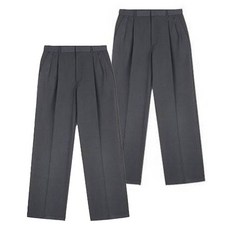 트래드클럽 남성용 세미 와이드 슬랙스 바지 2P