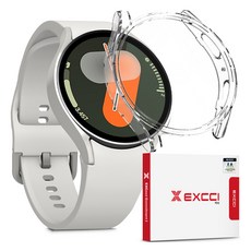 엑씨 변색없는 슬림 하드커버 스마트워치 케이스, 투명, 1개