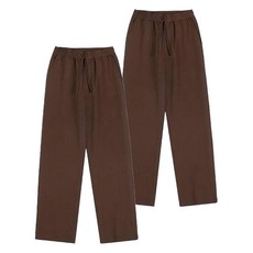 트래드클럽 남성용 세미 와이드 슬랙스 바지 2P