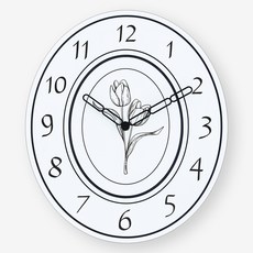 TIMEDECO 蛋形鬱金香壁鐘, 白色