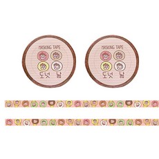 랑캣몰 낢이야기 마스킹 테이프 도넛 낢, 혼합색상, 2개