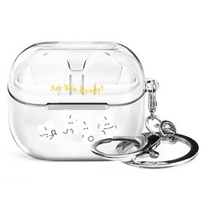 Imooi Posomi 三星 Galaxy Buds3/Buds3 Pro 通用 透明 鑰匙圈 保護殼, 1個, 單一商品, Manny W