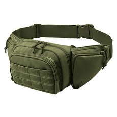 Youngbayoung 運動腰包 多功能輔助斜背包, 軍綠色