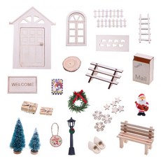 迷你聖誕月亮娃娃裝飾道具 30p 套裝, 1個, 混色