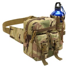 Youngbayoung 多用途運動水壺腰包, 1個, 黃土蛙紋