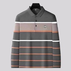 男士柔軟棉混紡翻領長袖T恤 YTR131