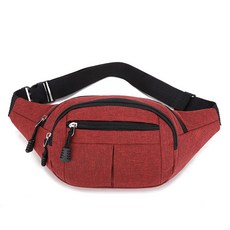 Youngbayoung 日常多功能男女通用腰包, 紅色, 1個