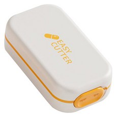 Easy Cutter 便攜式藥丸維他命營養品切割器藥盒 橘色, 1個